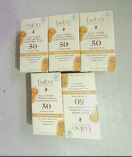  5 Pack 7/28 Babo Botanicals Daily Sheer Mineral Tinted Sunscreen Stick SPF50 -