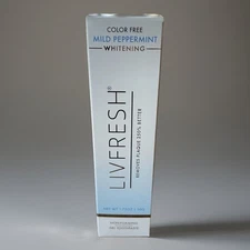 NEW Livfresh Toothpaste Gel Mild Peppermint 1.75 oz Non-Foaming