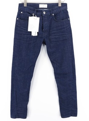 John Richmond Men's Jeans W34 Blue Washed Slim Fit Classic Logo Buttoned