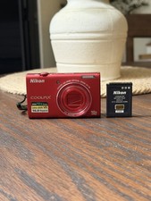 Nikon COOLPIX S6200 16.0MP Digital Camera - Red TESTED WORKS GREAT READ DESCRIP