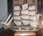The US Flagged Ship Model Wooden Sailing Boat Model