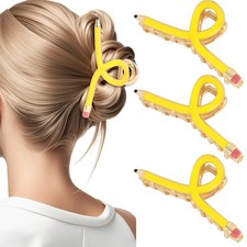 1 PCS Pencil Hair Clips Teacher Gifts Thin Thick Funny Back To School Cute