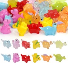 Mini Resin Dinosaur Figures - 36 PCS Glow in the Dark Tiny Dinosaurs for Decor