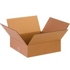 13 X 13 X 4 Corrugated Cardboard Boxes, Flat 13"L X 13"W X 4"H, Pack of 25  Shi
