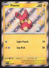 Pawmi - Shiny Rare Holo 142/091 NM SV: Paldean Fates Pokemon Card
