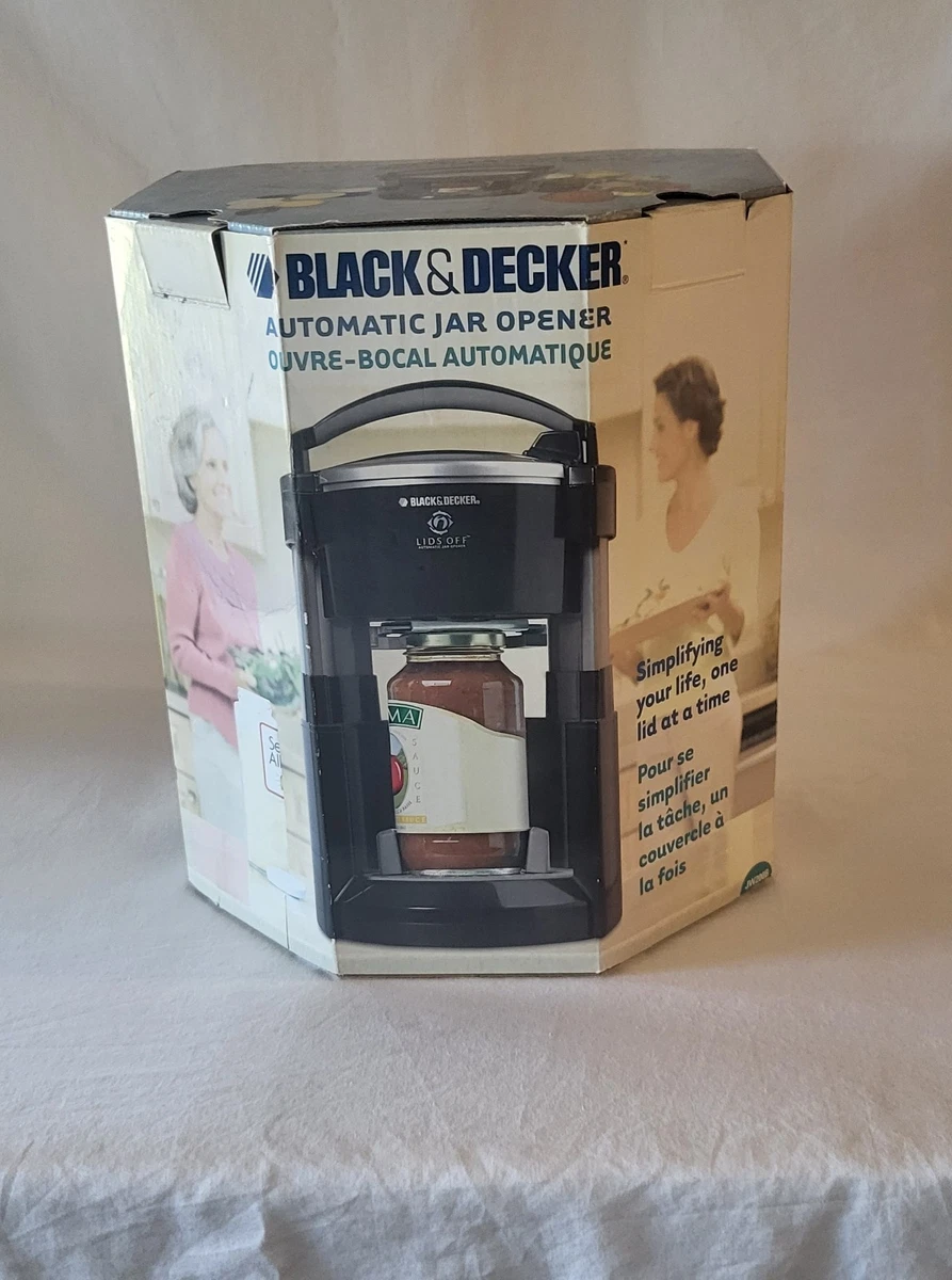 TESTED Black & Decker Lids Off Automatic Jar Opener in Off White JW200
