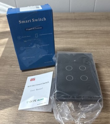 Tuya US WiFi+Bluetooth Smart Wall Switch Gang Touch Control for Lights New T2