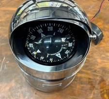 RITCHIE D515 GLOBEMASTER 5" FLAT CARD COMPASS 12V W/ 5° DIALS...