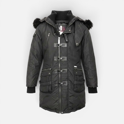 KHUJO Damen Winterjacke, Parka Modell: AYA Schwarz S