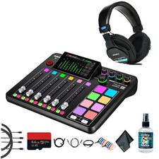 RODE RODECaster Pro II Headphones 64GB Micro SD Memory Card More Bundle