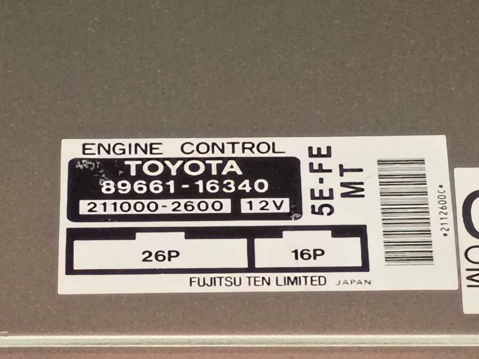 Módulo de control del motor 95-96 Toyota Tercel ECM (OEM 89661-16340) transmisión manual Foto 4 de 4