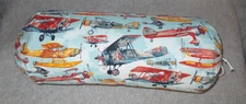 Handmade Biplane Airplane Planes Clouds Neck Roll Cylinder Bolster Pillow Cover