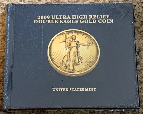 2009 Ultra High Relief Double Eagle Gold Coin Book Only Sealed Shrink Wrap New