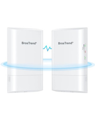 Brostrend WiFi Bridge 5GHz 867Mbps Point to Point WLAN Bridge 1km große Reichweite