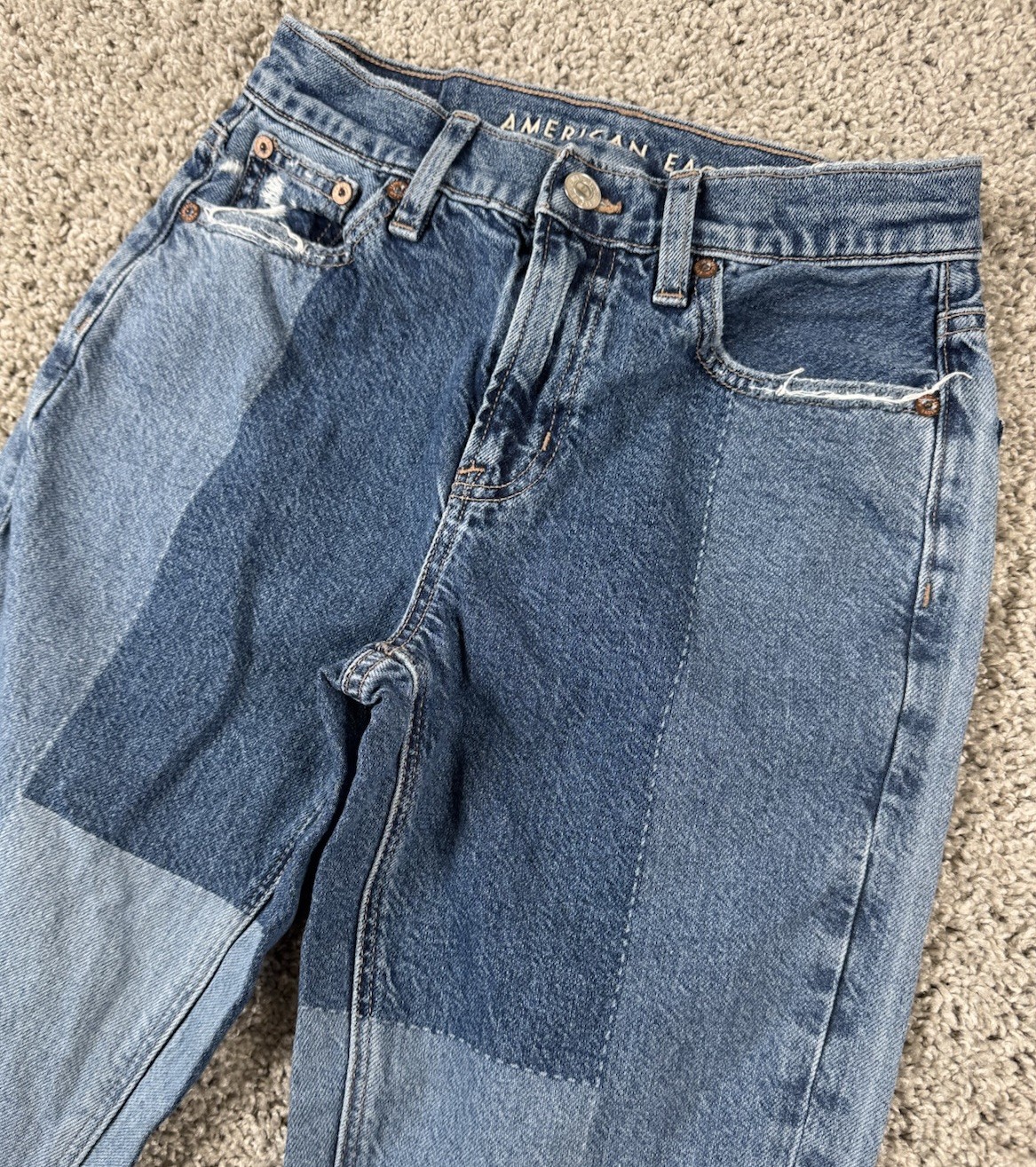 American Eagle 90s Bootcut Patchwork Jeans Denim … - image 3