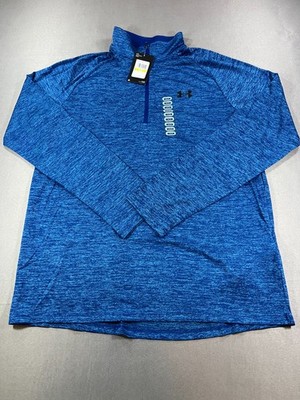 Under Armour Tech 2.0 1/2 Zip LS Shirt Men's Medium Blue NWT