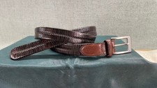 Brighton Belt P5208 Men's Size 40 Brown Leather Wrap w/ Decorative Motif