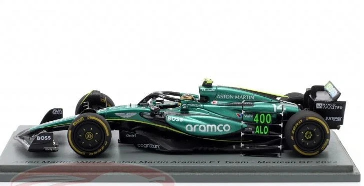 Fernando Alonso Aston Martin AMR24 400th GPs F1 Mexico GP 2024 1/43 SPARK - Imagen 4 de 4