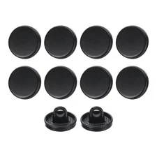 10pcs Metal Round Flat Sewing Buttons 10mm Alloy Button Matt Black