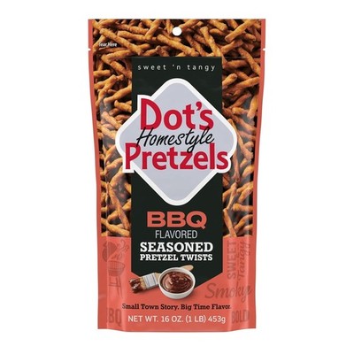 Delicious BBQ Pretzel Twists - Resealable 16oz Bag for Snack Lovers