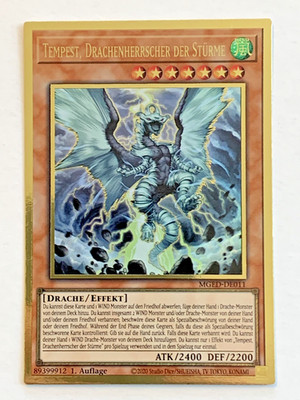 Yu-Gi-Oh! - Tempest, Drachenherrscher der Stürme - MGED - Premium Gold Rare - NM