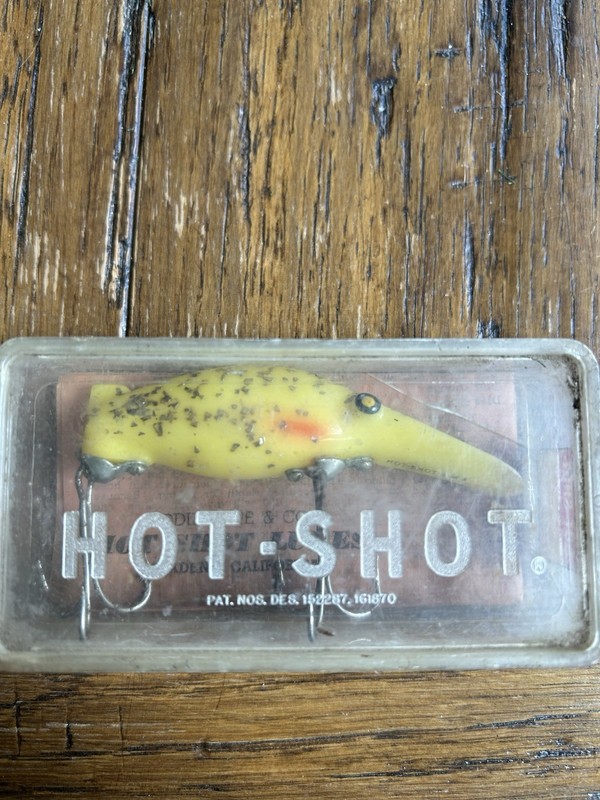 Eddie Pope & Co. Hot-Shot Vintage Crankbait Plastic Freshwater w/ Box Insert