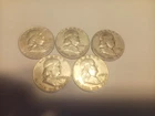 ben Franklin half dollar lot of 5