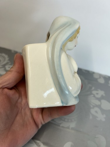 Mid Century Virgin Mary Head vase/planter. Glazed Ceramic Beautiful Piece! - 第 7/13 張圖片