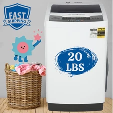 Washing Machine 20Lbs Capacity Fully Automatic Portable Washer with Drain Pump~