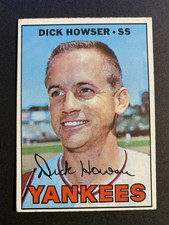 1967 Topps Baseball Dick Howser New York Yankees Card #411