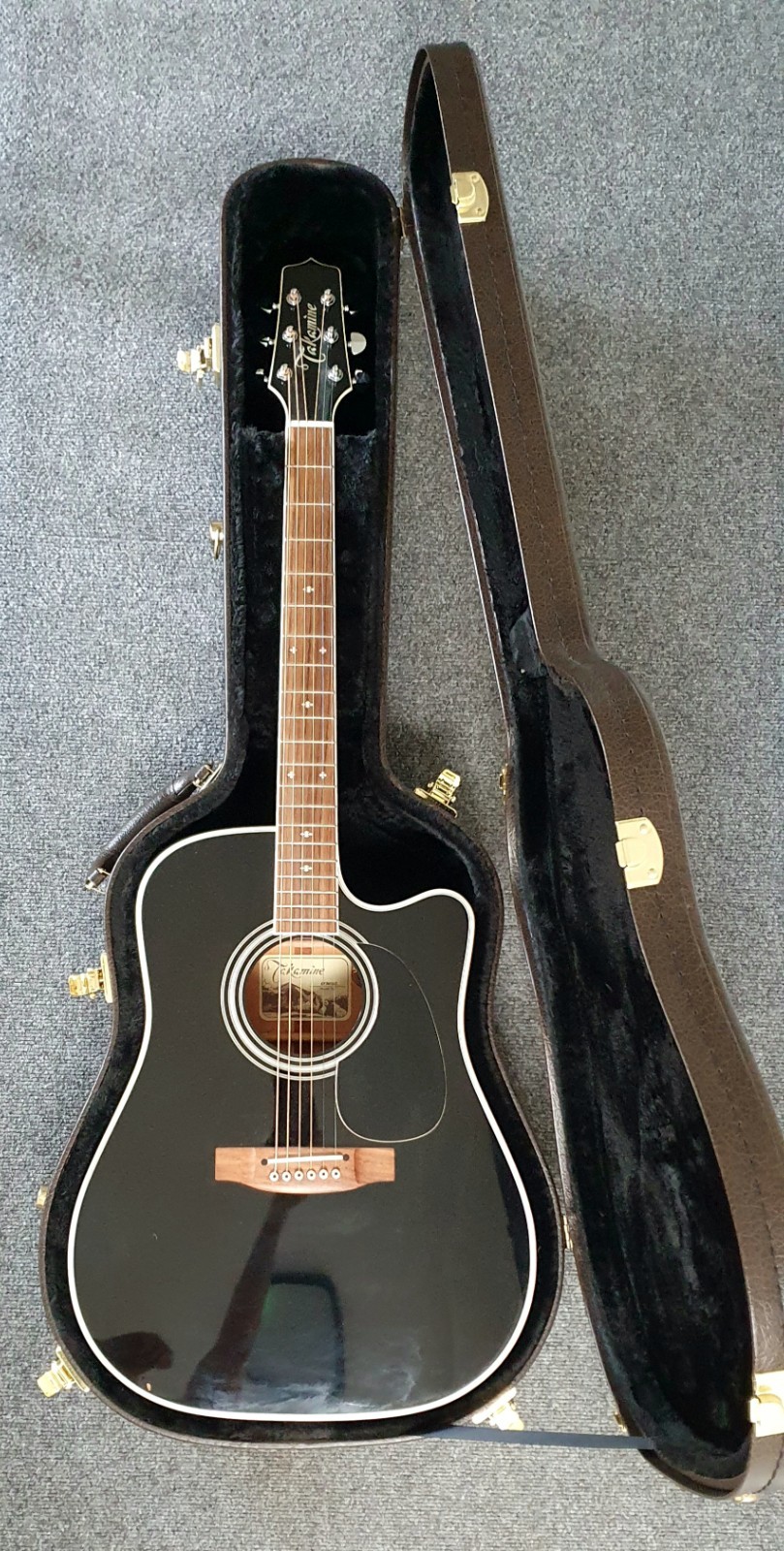 Takamine EF341SC acoustic Guitar - Black Gloss