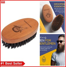 Beard Brush 100 Boar Bristles Pear Wood Tame Soften Facial Hair Stiff Firm Men