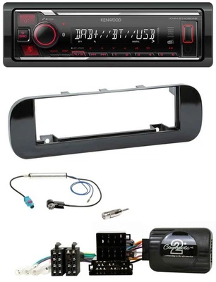 Kenwood CAN-Bus Bluetooth USB DAB Autoradio für Fiat Panda 2012-2020 Klavierlack - Bild 1 von 4
