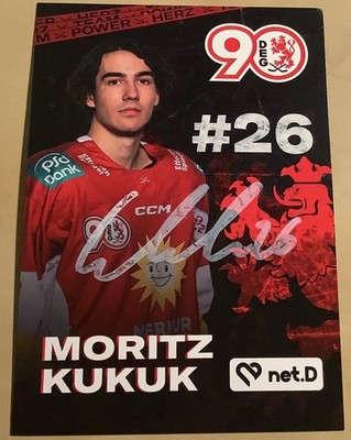 Moritz Kukuk Orig. signierte Autogrammkarte Düsseldorfer EG DEG DEL 2025/26 #27