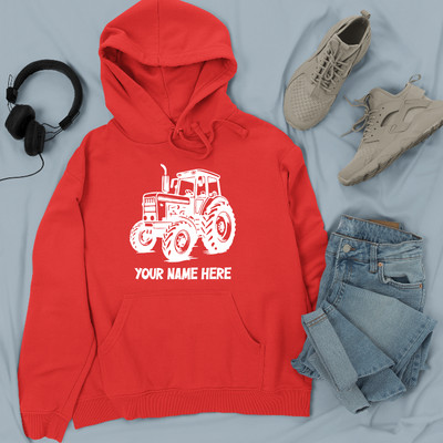 Personalisierter Traktor Hoodie Bauer Wunschtext Landwirtschaft Landwirtschaft Geschenk