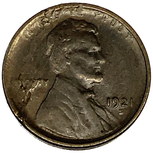 1921-S Lincoln Wheat Cent Penny VG Very Good | Better Date | Actual Coin - 2017