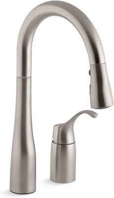 Kohler Simplice Two-Hole Kitchen Sink Faucet - K-649-VS - VIBRANT STAINLESS