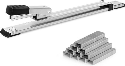 Long Reach Stapler with 1000 Staples, 20 Sheet Capacity, Long Arm Standard Stapl