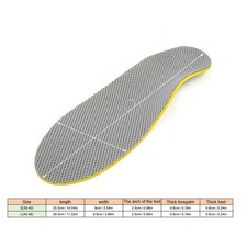 Foot Corrective Insoles Shock Absorption Cuttable Arch Supports Orthotic Inserts