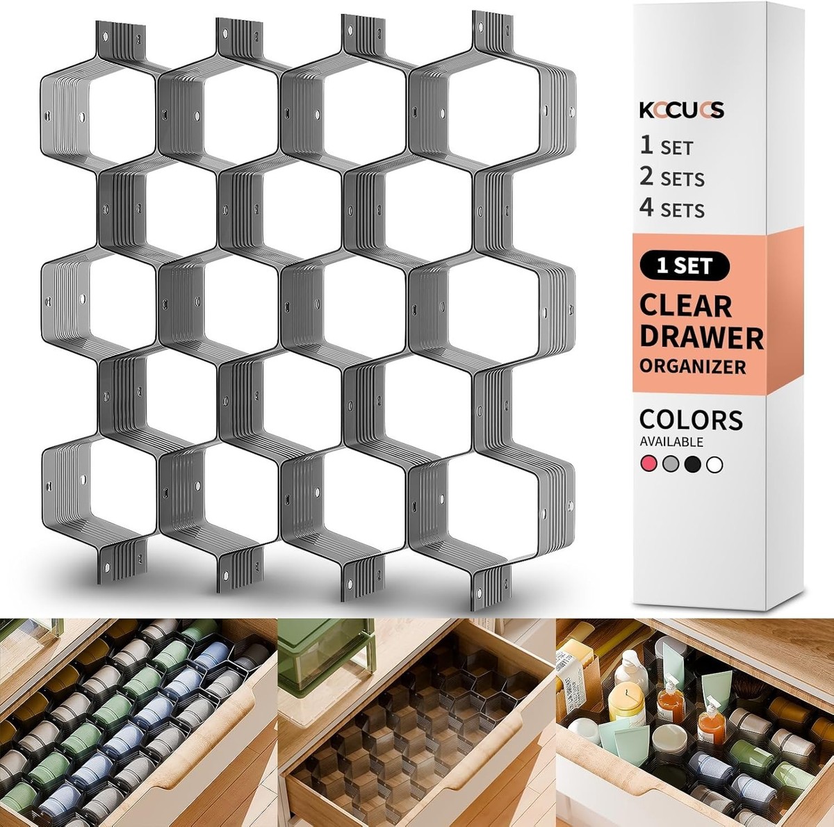 Honeycomb Separator Adjustable Drawer Organizer Divider for