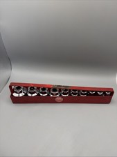 Mac Tools 10pc 12 Drive 12-point Sae Chrome Socket Set 38 - 1 With Tray