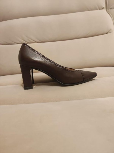 Women Kurt Geiger Heels Brown Leather 37 #9XZY