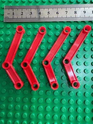 Lego Technic 4 x ROTES Glied 1 x 9 gebogen / Querlenker / Liftarm Halterung Rahmen