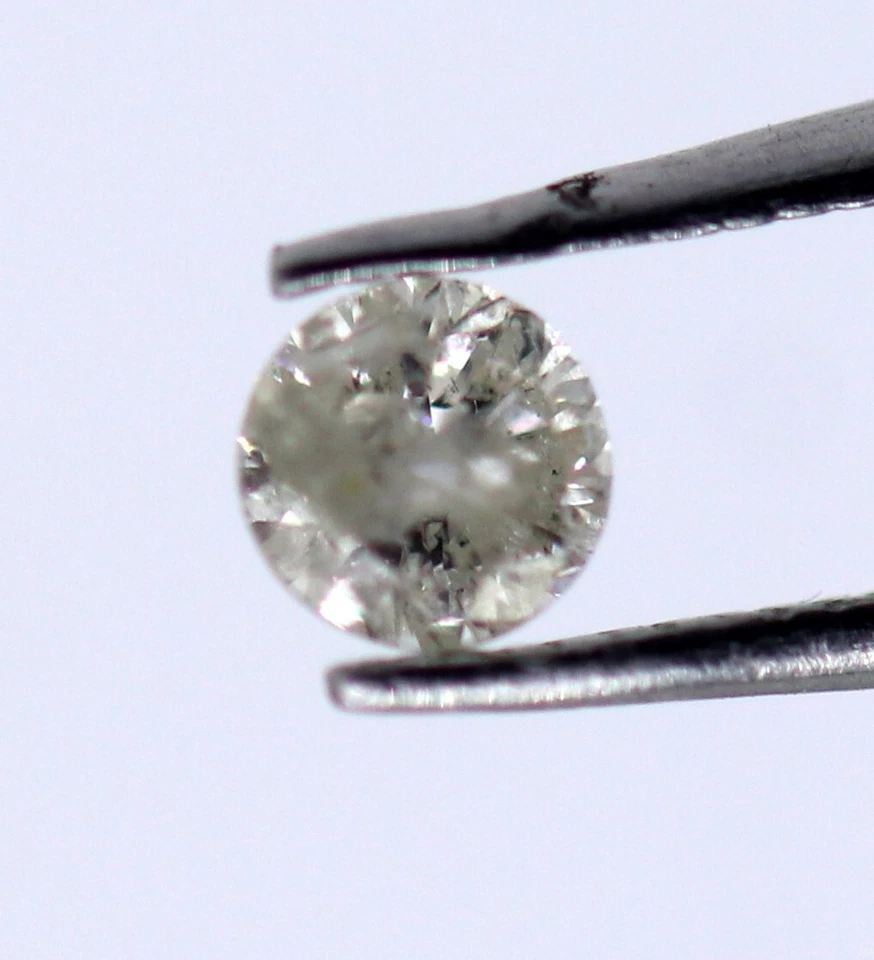 0.12 Ct Brilliant Round Cut Certified Natural Diamond I Color I2 Grade Loose - Image 4 of 4