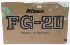 Original Nikon FG-20 FG20 Instruction Owners User Manual - English
