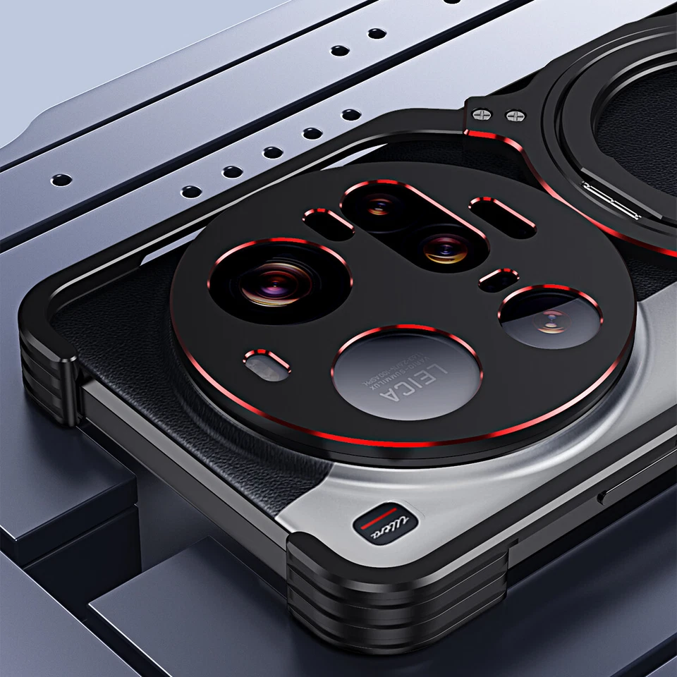 Для XiaoMi 15 Ultra, роскошный алюминиевый металлический X-образный бампер кольцо стойка чехол - Изображение 2 из 4