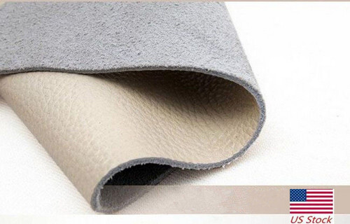 Leather Car Steering Wheel Cover Needle Thread Anti-slip Beige For Ford Mustang - Afbeelding 8 van 10