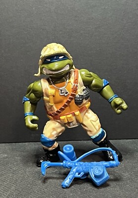 1991 TMNT LIEUTENANT LEO  Mutant Military Leonardo w/ 1 Accessory Loose