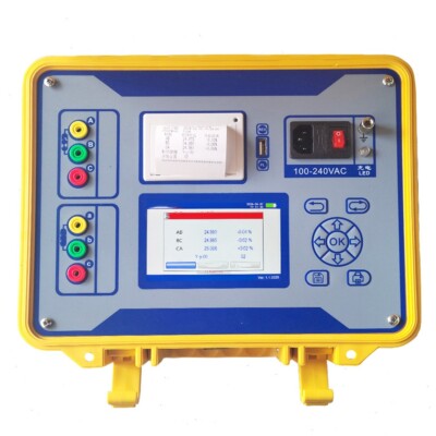 TTR Tester Three Phase Transformer Windings Ratio Tester with 0.8～10000 0.0001~1