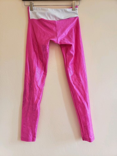 Sukishufu Metallic Pink Leder Rücken Leggings - Größe Medium - Einzelhandelspreis $ 140 - Bild 3 von 5
